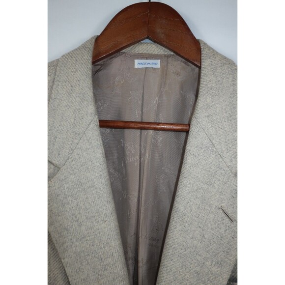 Vintage Brioni Cashmere Field Jacket Blazer Safari Sports Logo Buttons 42 52 - Picture 8 of 16
